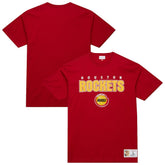 Mitchell & Ness Houston Rockets Hardwood Classics Throw It Back Premium T-Shirt Red