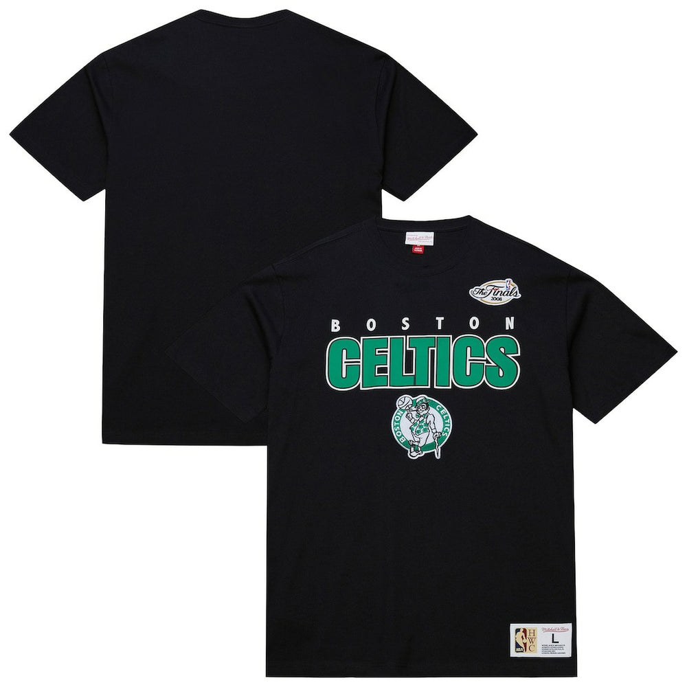 Mitchell & Ness Boston Celtics Hardwood Classics Throw It Back Premium T-Shirt Black