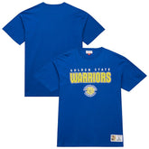 Mitchell & Ness Golden State Warriors Hardwood Classics Throw It Back Premium T-Shirt Royal
