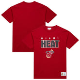 Mitchell & Ness Miami Heat Hardwood Classics Throw It Back Premium T-Shirt Red