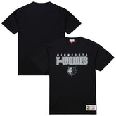 Mitchell & Ness Minnesota Timberwolves Hardwood Classics Throw It Back Premium T-Shirt Black