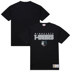 Mitchell & Ness Minnesota Timberwolves Hardwood Classics Throw It Back Premium T-Shirt Black