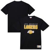 Mitchell & Ness Los Angeles Lakers Hardwood Classics Throw It Back Premium T-Shirt Black