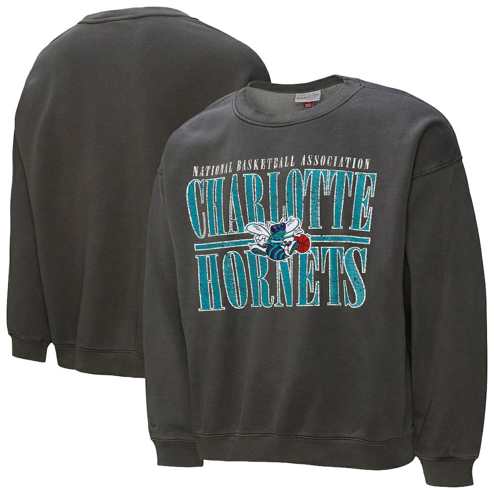 Mitchell & Ness Charlotte Hornets NBA Downtown Collection Fleece Sweatshirt Black