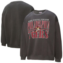 Mitchell & Ness Philadelphia 76ers NBA Downtown Collection Fleece Sweatshirt Black