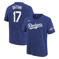 Shohei Ohtani Los Angeles Dodgers Nike Youth 2025 World Series Champions Name & Number T-Shirt Outlet
