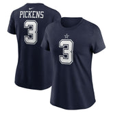 George Pickens Dallas Cowboys Women's Player Name & Number T-Shirt - Navy - Nike