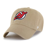 New Jersey Devils '47 Logo Clean Up Adjustable Hat - Khaki | 47 brand discount