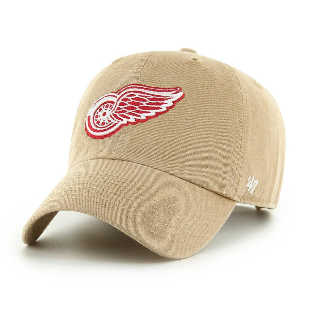 Detroit Red Wings '47 Logo Clean Up Adjustable Hat - Khaki | 47 brand on sale