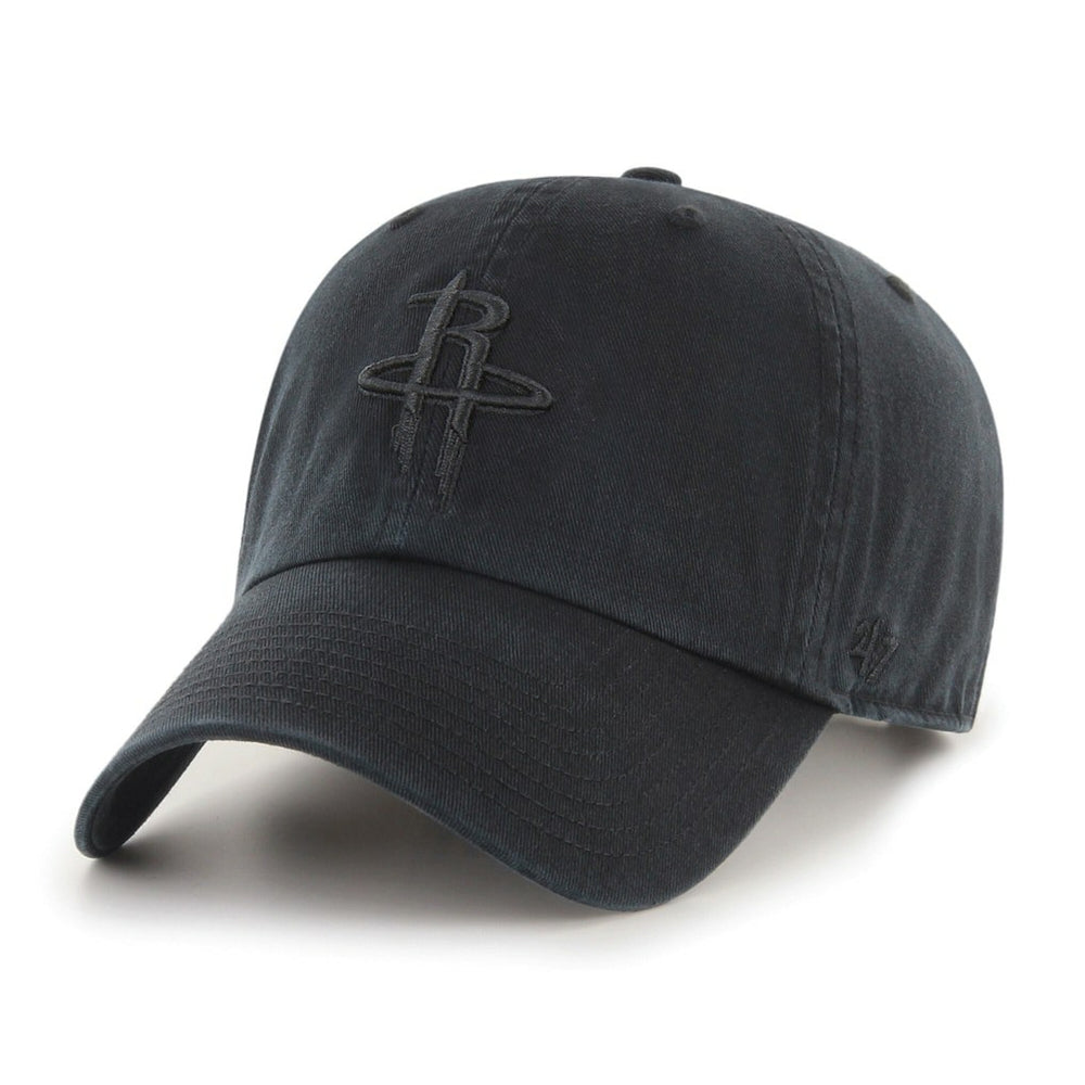 47 brand Houston Rockets '47 Black on Black Clean Up Adjustable Hat