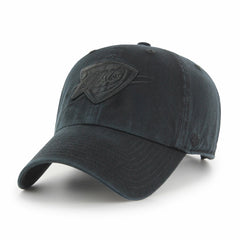 47 brand Oklahoma City Thunder '47 Black on Black Clean Up Adjustable Hat
