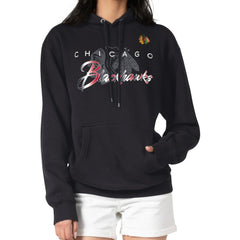Chicago Blackhawks G-III 4Her by Carl Banks Shadow Logo Fleece Pullover Hoodie - Black | NHL online
