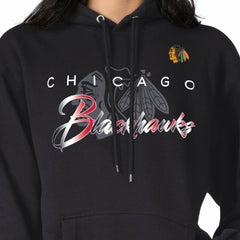Chicago Blackhawks G-III 4Her by Carl Banks Shadow Logo Fleece Pullover Hoodie - Black | NHL online