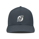 New Jersey Devils Levelwear Rise Slate & Snow Structured Flex Hat - Charcoal | NHL Lifestyle