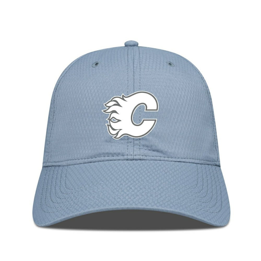 Calgary Flames Levelwear Matrix Slate & Snow Unstructured Adjustable Hat - Blue | NHL Clearance