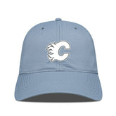 Calgary Flames Levelwear Matrix Slate & Snow Unstructured Adjustable Hat - Blue | NHL Clearance