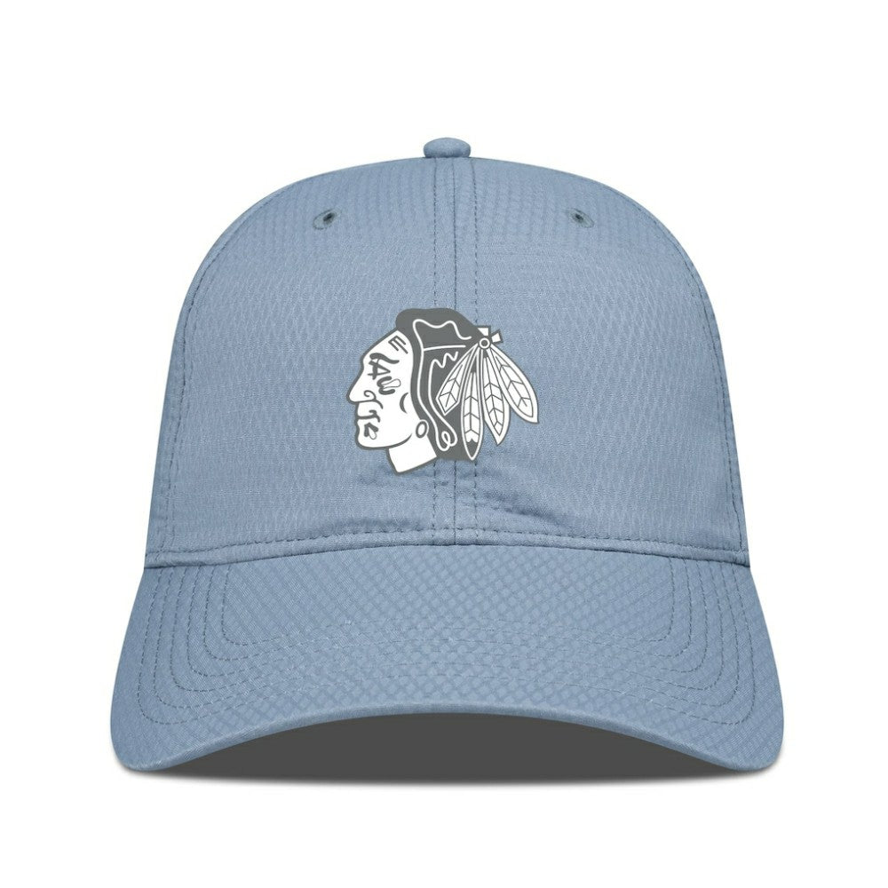 Chicago Blackhawks Levelwear Matrix Slate & Snow Unstructured Adjustable Hat - Blue | NHL online