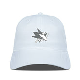 San Jose Sharks Levelwear Matrix Slate & Snow Unstructured Adjustable Hat - White | NHL online