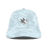 San Jose Sharks Levelwear Clash Slate & Snow Meshback Flex Hat - Camo | NHL on sale