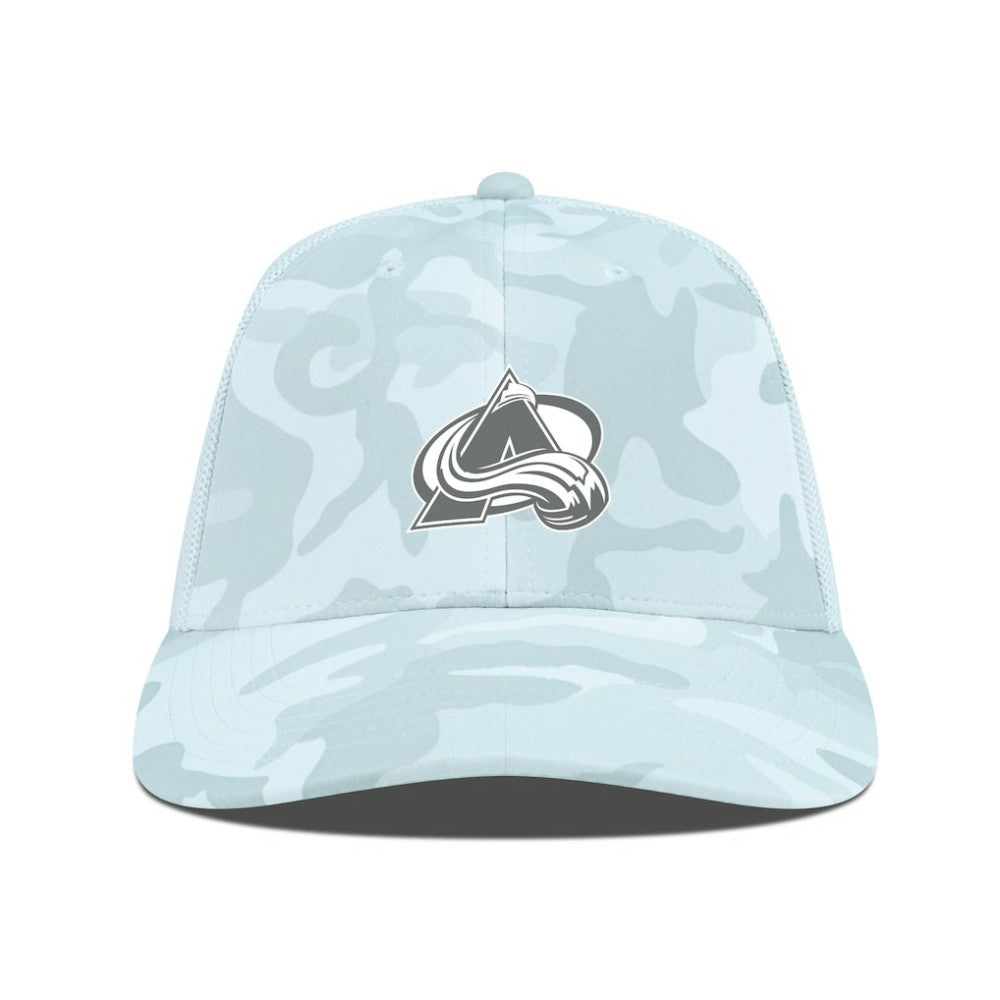 Colorado Avalanche Levelwear Clash Slate & Snow Meshback Flex Hat - Camo | NHL Lifestyle