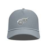 Detroit Red Wings Levelwear Gordon Slate & Snow Rope Adjustable Hat - Gray | NHL Clearance