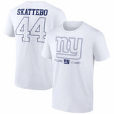 Cam Skattebo New York Giants Tonal Player Name & Number T-Shirt - White - NFL