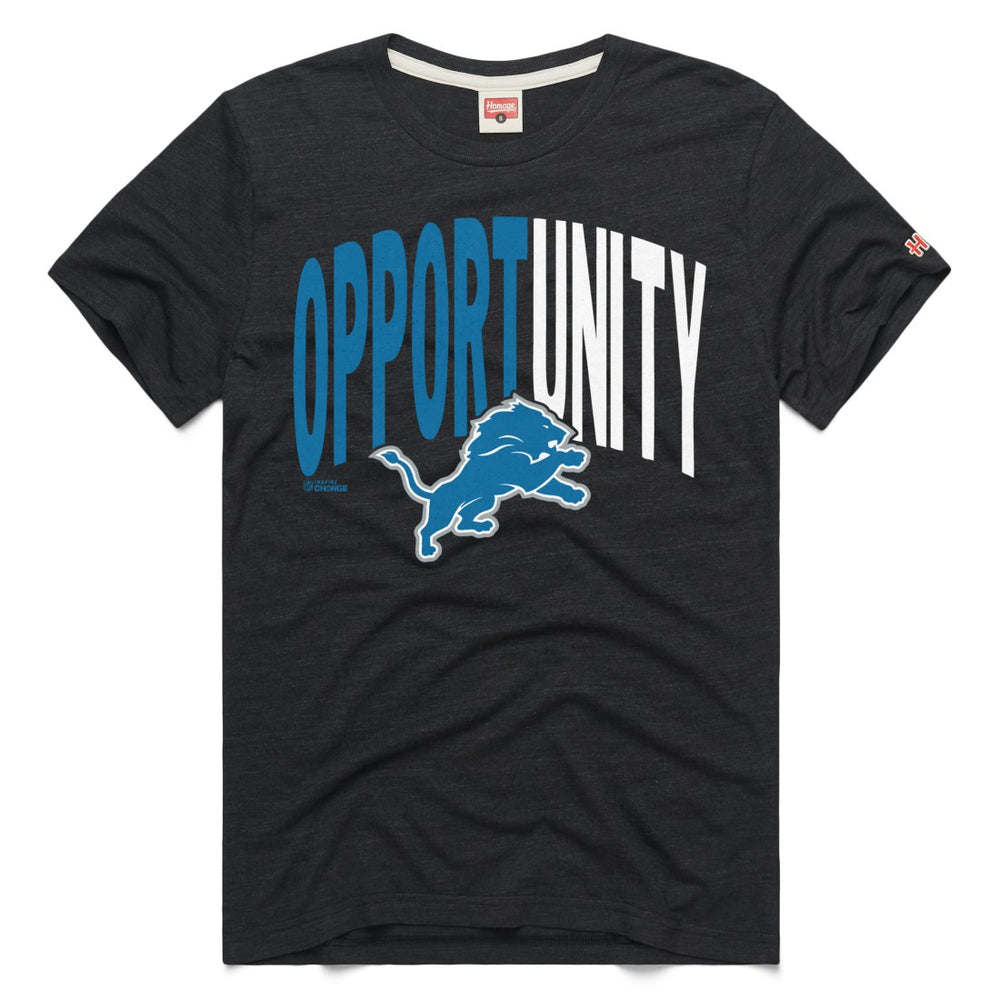 Detroit Lions Homage Unisex 2025 Inspire Change Opportunity Tri-Blend T-Shirt - Charcoal - NFL