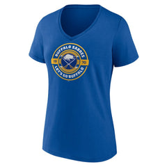 Buffalo Sabres Women's Native V-Neck T-Shirt - Royal | NHL on sale