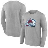 Colorado Avalanche Women's Primary Logo Long Sleeve V-Neck T-Shirt - Gray | NHL near me