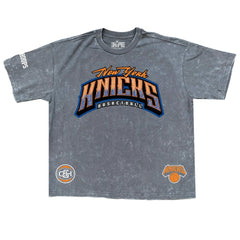 New Era New York Knicks Banner Era Collection Premium T-Shirt Gray