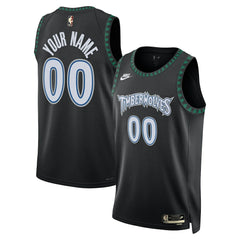 Nike Minnesota Timberwolves Unisex Swingman Custom Jersey Classic Edition Black