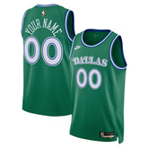 Nike Dallas Mavericks Unisex Swingman Custom Jersey Classic Editi- Green
