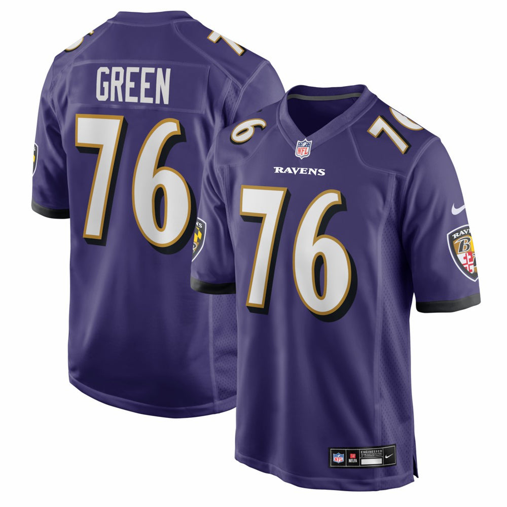Kenyon Green Baltimore Ravens Team Game Jersey - Purple - Nike