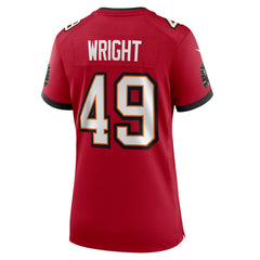 Owen Wright Tampa Bay Buccaneers Women's Team Game Jersey - Red - Nike