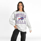 Buffalo Bills Gameday Couture Women's Whiteout Oversized Premium Fleece Sweatshirt - Arctic Camo - NFL