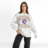 Minnesota Vikings Gameday Couture Women's Whiteout Oversized Premium Fleece Sweatshirt - Arctic Camo - NFL