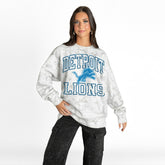 Detroit Lions Gameday Couture Women's Whiteout Oversized Premium Fleece Sweatshirt - Arctic Camo - NFL