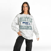 Seattle Seahawks Gameday Couture Women's Whiteout Oversized Premium Fleece Sweatshirt - Arctic Camo - NFL
