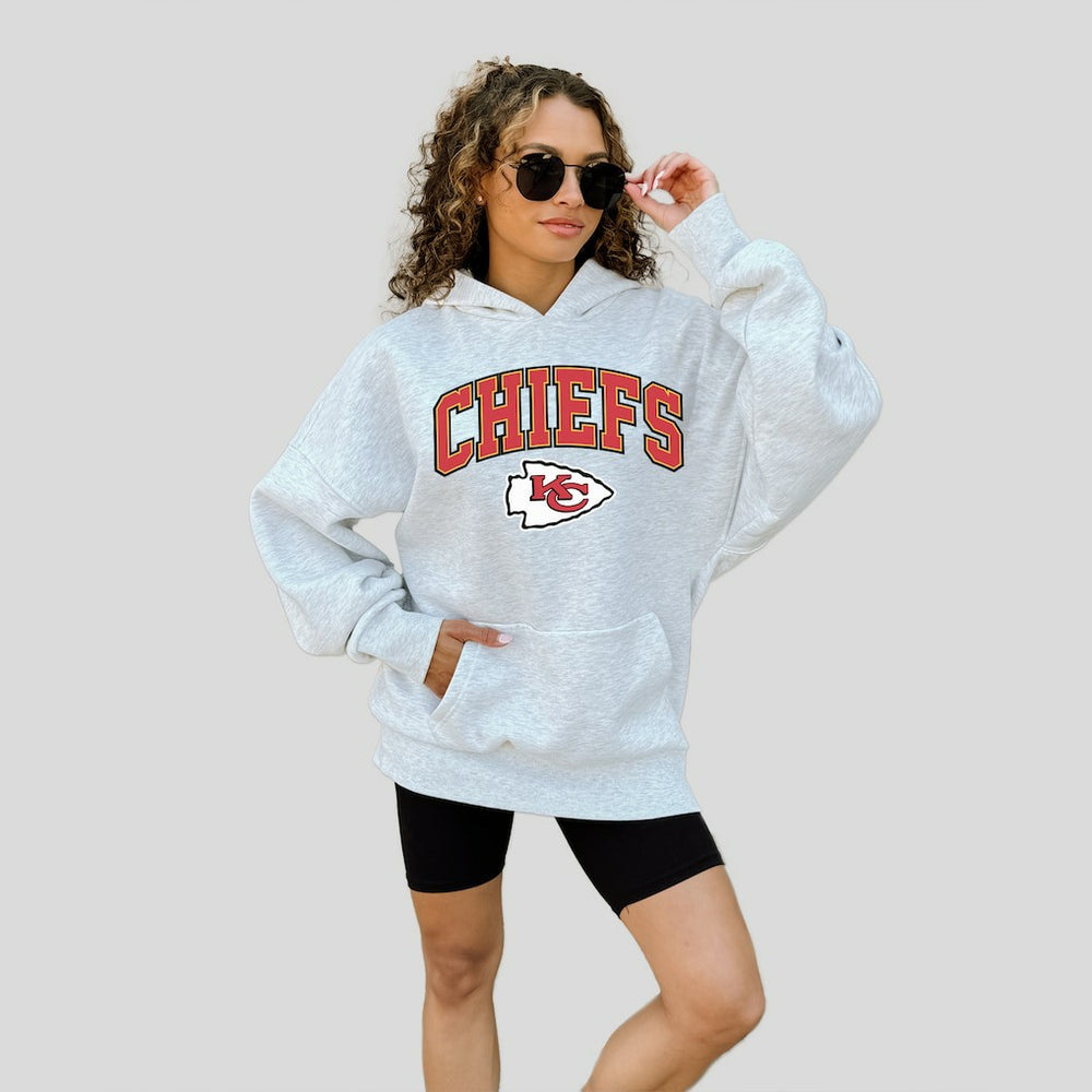 Kansas City Chiefs Gameday Couture Women's Fan Edition Premium Weight Hoodie - Ash - NFL