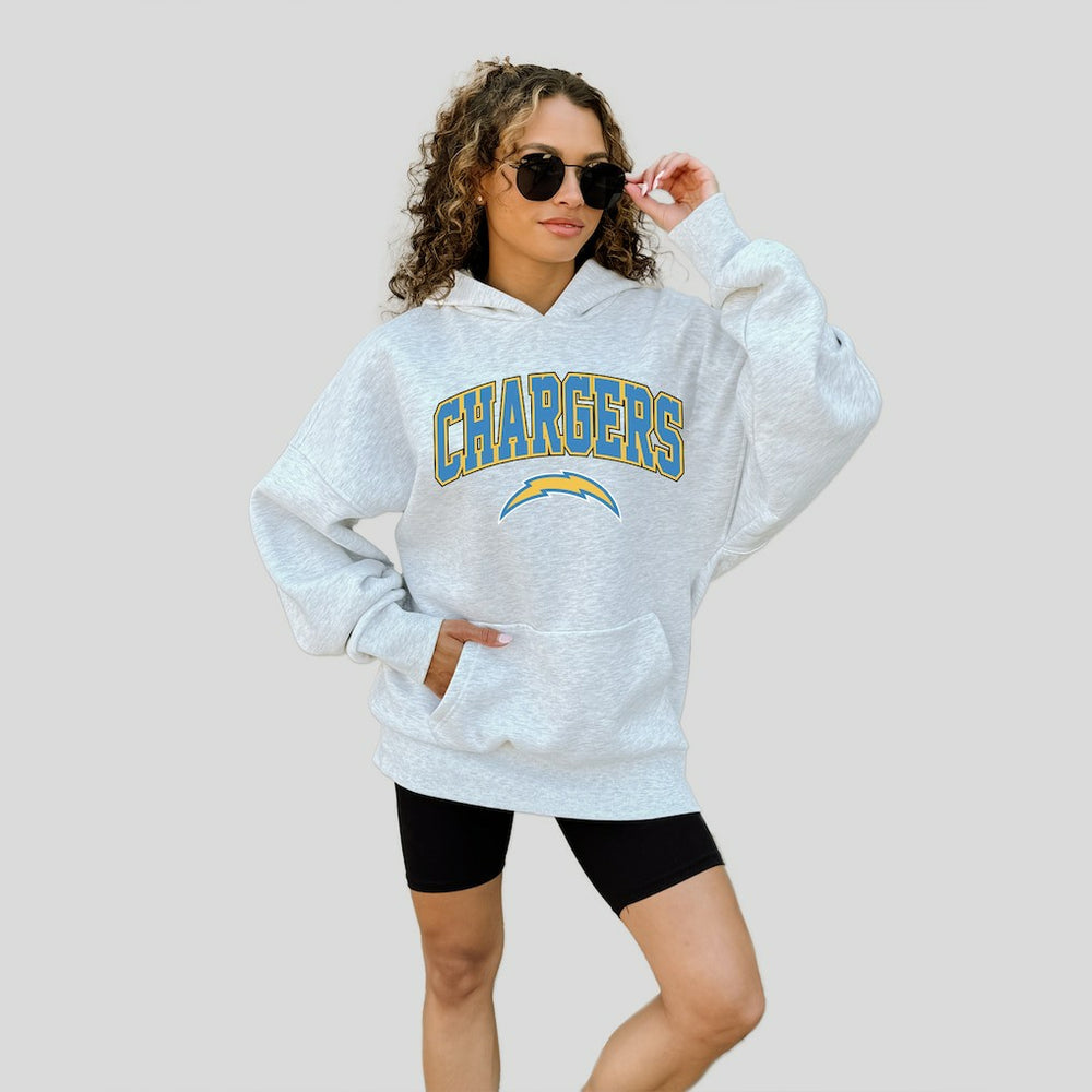 Los Angeles Chargers Gameday Couture Women's Fan Edition Premium Weight Hoodie - Ash - NFL