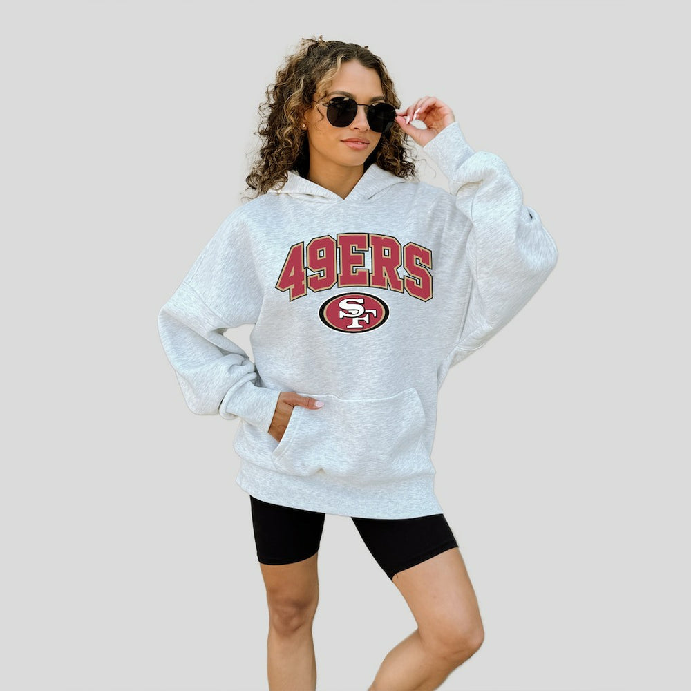 San Francisco 49ers Gameday Couture Women's Fan Edition Premium Weight Hoodie - Ash - NFL