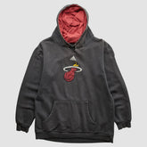 Adidas Miami Heat 2000s Pullover Sweatshirt Charcoal Vintage