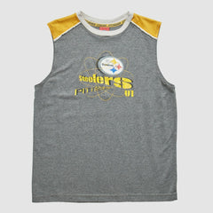 Pittsburgh Steelers NFL 2000s Pullover Tank - Heather Gray Vintage - Fanatics