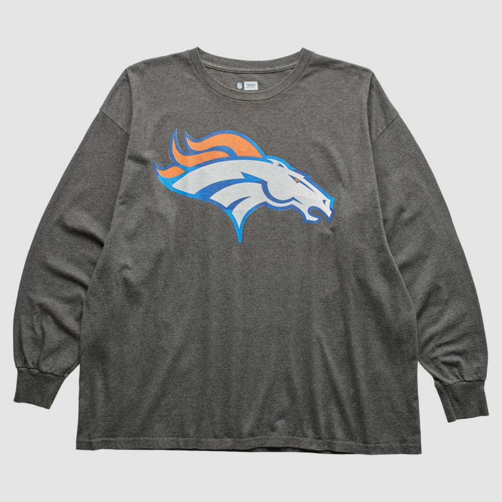 Denver Broncos 2010s Long Sleeve T-Shirt - Dark Heather Gray Vintage - Fanatics