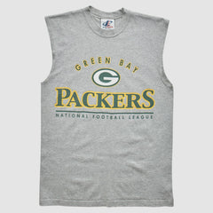 Green Bay Packers Logo Athletic 2000s Tank - Heather Gray Vintage - Fanatics