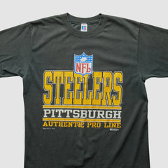 Pittsburgh Steelers Russell 1995 T-Shirt - Black Vintage - Fanatics