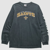 New Orleans Saints NFL 2000s Long Sleeve T-Shirt - Black Vintage - Fanatics