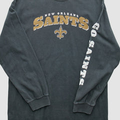 New Orleans Saints NFL 2000s Long Sleeve T-Shirt - Black Vintage - Fanatics
