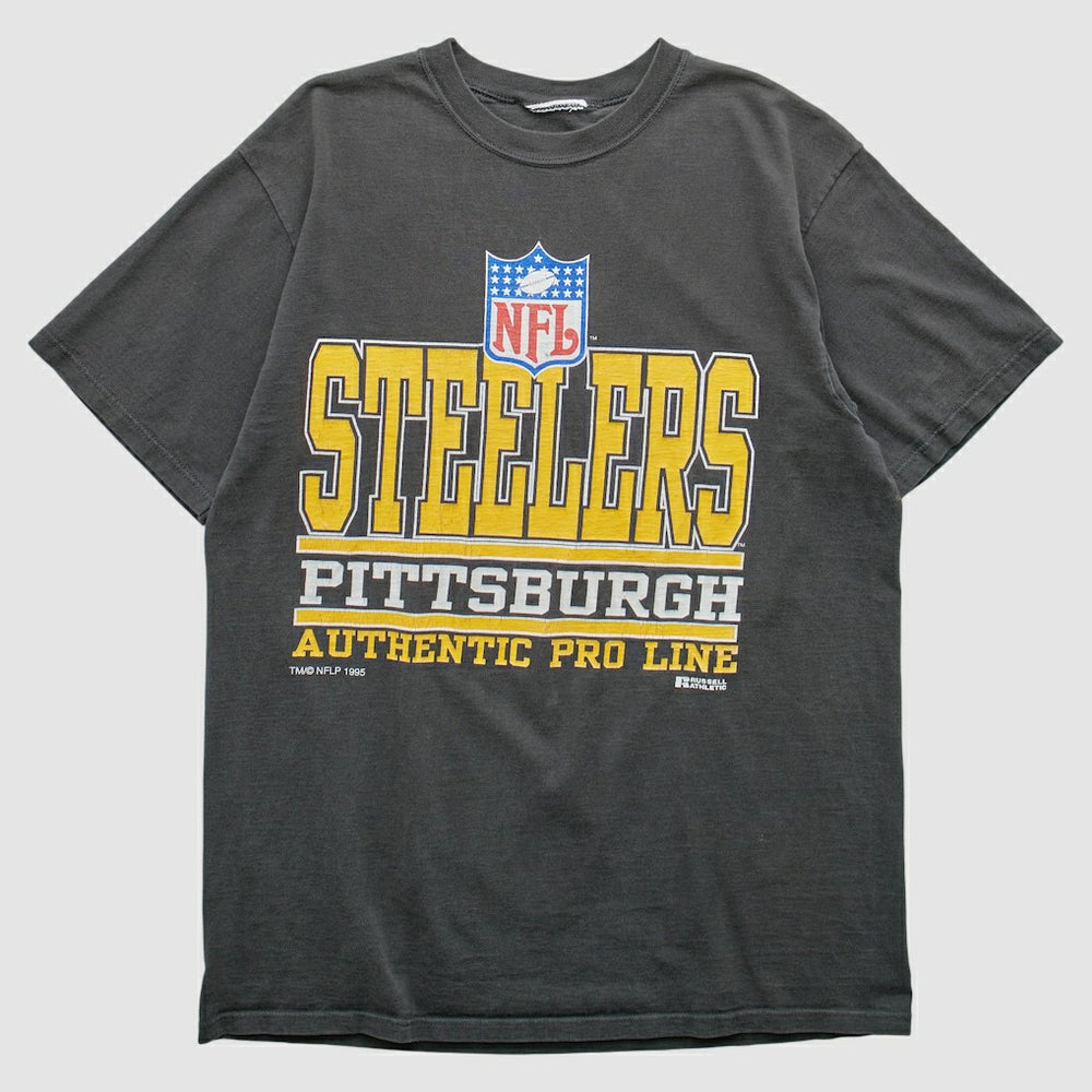 Pittsburgh Steelers Russell 1995 Pullover T-Shirt - Black Vintage - Fanatics