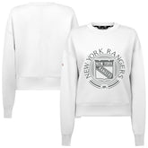New York Rangers Levelwear Women's Slate & Snow Sponge Tri-Blend Sweatshirt - White | NHL near me